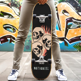 Skate Nome Personalizado de Chamadas de Caveira de Grava
