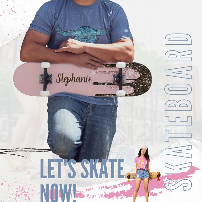 Skate Nome Personalizado de Girly Sparkle Girly Girly Gl (Criador carregado)