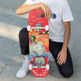 Skate Nome Personalizado Divertido Surreal Legal Único