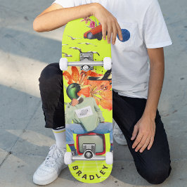 Skate Nome Personalizado Divertido Surreal Único e Custo