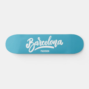Skate Nome personalizado e Barcelona de cores