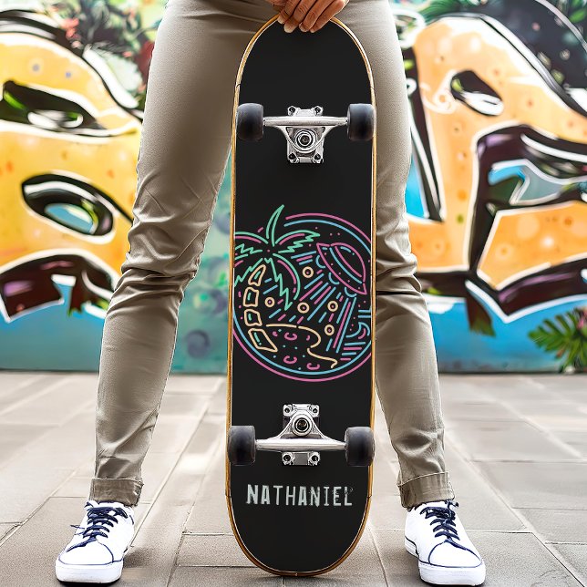 Skate Nome Personalizado Engraçado da Invasão de Alieníg (Criador carregado)