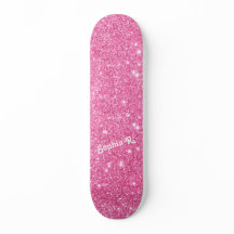 Nome Personalizado Girly Faux Rosa Glitter