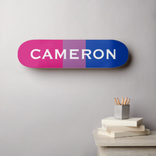 Skate Nome Personalizado LGBTQ Sinalizador do Orgulho Bi