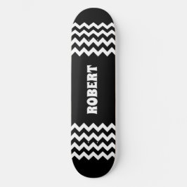 Skate Nome Personalizado Preto e Branco Moderno