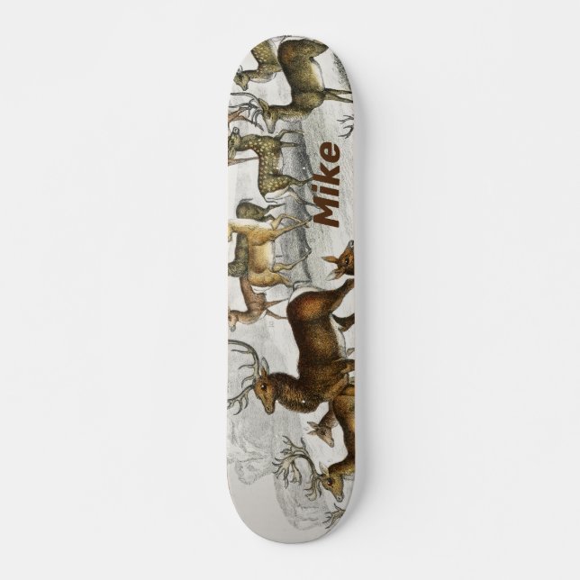 Skate Nome Personalizado Red Deer Hart, Hind, Roebuck Mu (Frente)