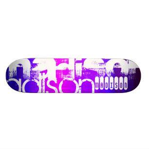 Skate Nome Personalizado; Rosa, Violeta Azul, Magenta, P