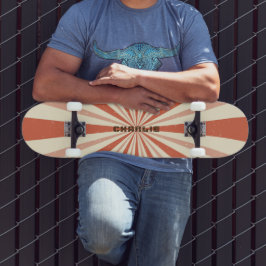 Skate Nome Personalizado Terracota em Estilo Retro Perso