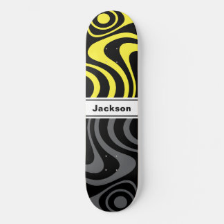 Skate Nome Personalizado Trippy Ondulado 70s Retro Amare