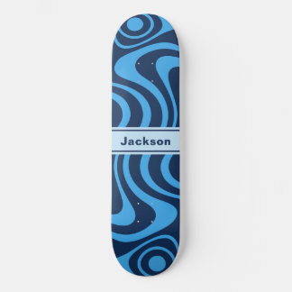 Skate Nome Personalizado Trippy Ondulado Anos 70 Retro A