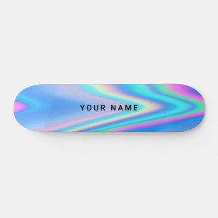 Skate Nome Simples Holográfico Personalizado
