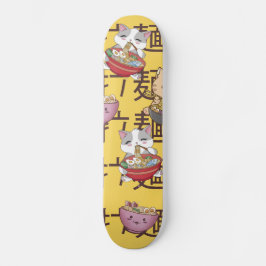 Skate Noodles Gata Ramen do Anime Kawaii Japonês