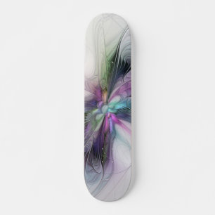 Skate Nova Vida, Arte Fantasia Abstrata Colorida Fractal