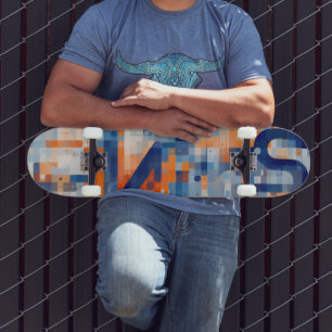 Skate Números e letras incorporados em pequenos quadrado