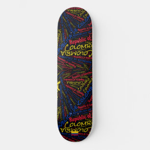 Skate Nuvem de palavras do Orgulho Nacional da Colômbia