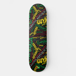 Skate Nuvem de palavras do orgulho nacional da Guiana
