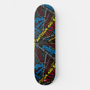 Skate Nuvem de palavras do Orgulho Nacional de Antígua e