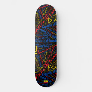 Skate Nuvem de palavras do Orgulho Nacional do Equador