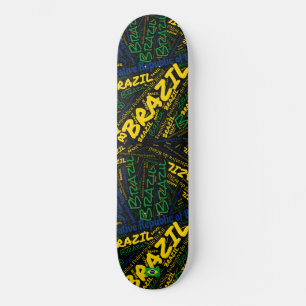 Skate Nuvem de palavras Orgulho Nacional Brasileiro