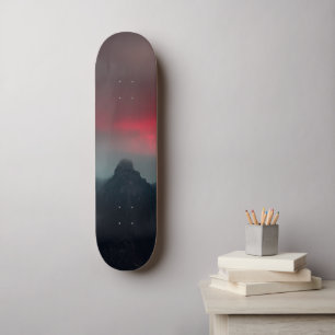 Skate Nuvens ardentes, neblina e montanhas
