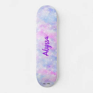 Skate Nuvens Estéticas de Pastel Dispersam Personalizada