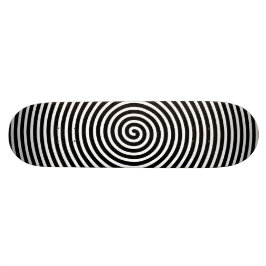 Skate O abstrato Hypnotized o branco preto