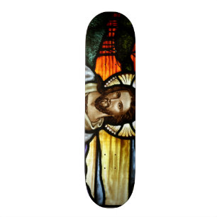Skate O Bom Pastor; Jesus em vidro manchado