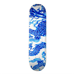 Skate O conselho chinês azul da parede da arte do vaso