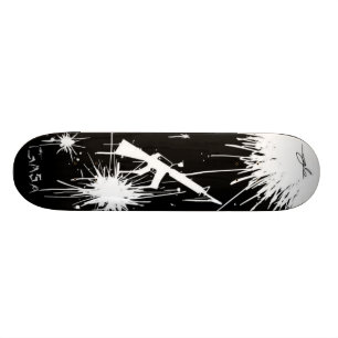 Skate o conselho do gasa atira em splat-preto