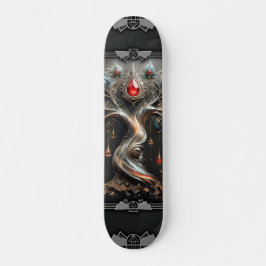 Skate O desenho da Árvore da Vida em Art Déco.