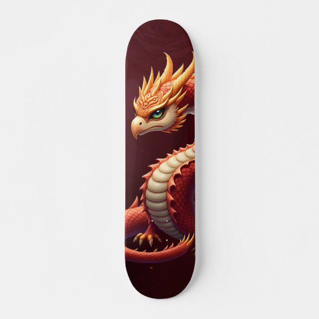 Skate O dragão serpente dourado.  (Frente)