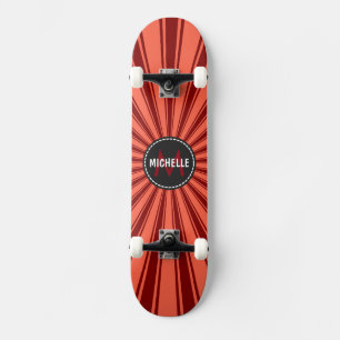 Skate O monograma Brown Sun Funky irradia o teste padrã