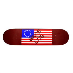 Skate O Quadro Original de Bandeiras Americanas