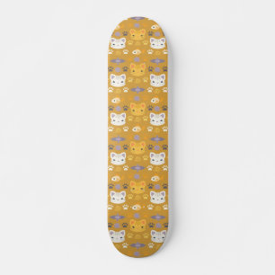 Skate O que é Legal, Gatinho em Amarelo e Lavanda