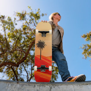 Skate Oásis do Deserto de Verão Minimalista