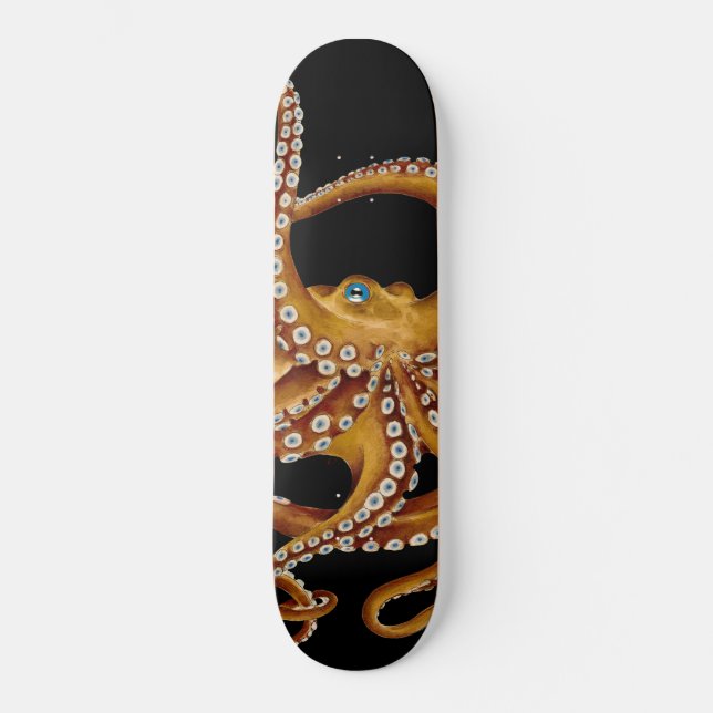 Skate Octopus Azul Olho Negro (Frente)