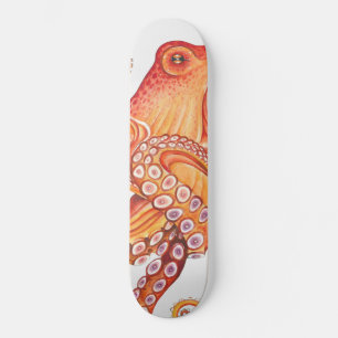 Skate Octopus Laranja Vermelho