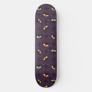 Skate Oculto do Padrão Roxo de Testemunhas de Olhos góti