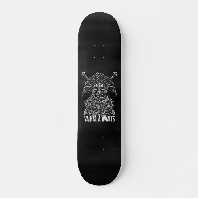Skate Odin ravens Viking Mythology Valhalla aguarda (Frente)