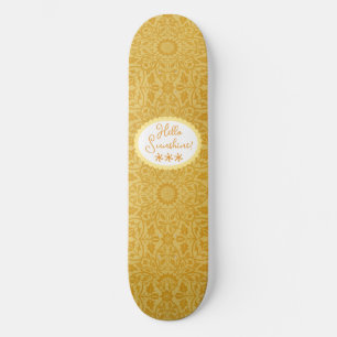 Skate Olá Sunshine Ouro Amarelo Floral