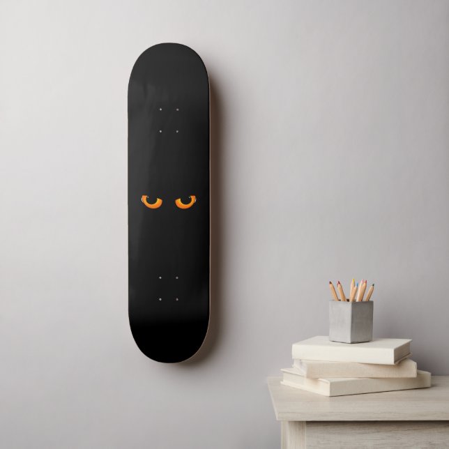 Skate Olhos de Gata Preta (Arte de parede)
