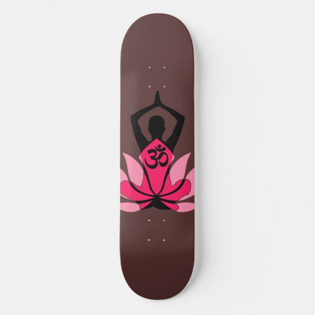Skate OM Namaste Espiritual Lotus Flower Yoga em número (Frente)