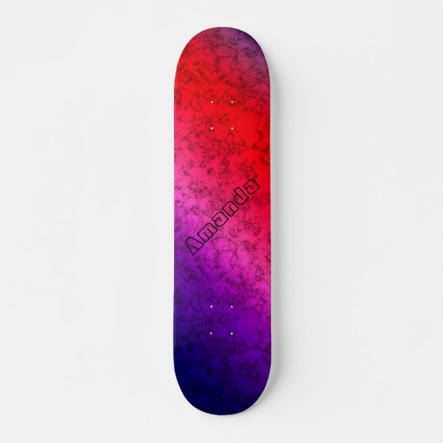 Skate Ombre vermelho-azul (Frente)