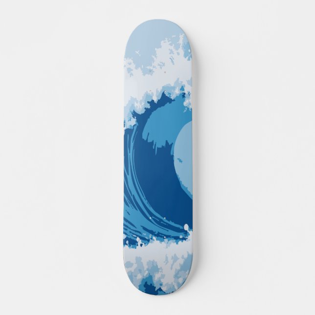 Skate Onda Abstrata Rip Curl Oceano Azul Design (Frente)