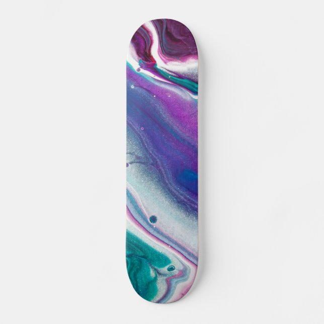 Skate Onda de Cor Abstrata (Frente)