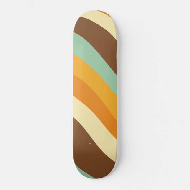 Skate Onda de Verão Retro #9 #mínimo #decor #art (Frente)