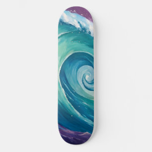 Skate Onda Espiral Abstrata do Oceano
