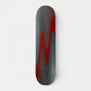 Skate ondas de cinza teal burgundy