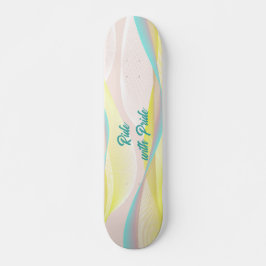 Skate Ondas e Malha Fluidas Abstratas Modernas em Pastel