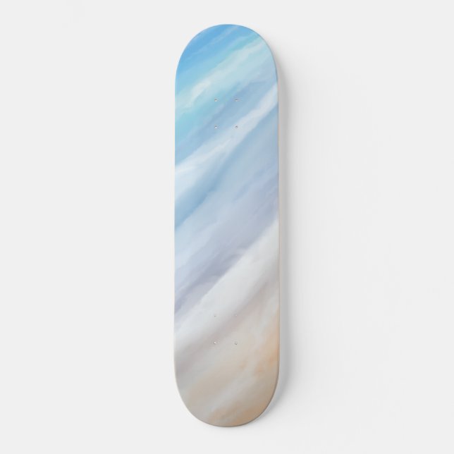 Skate Ondas Rebeldes Em Um Dia Sunny Na Praia (Frente)